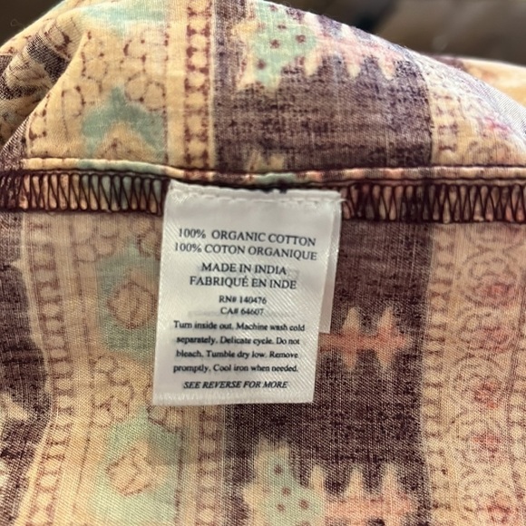 Faherty Idina Block Print Dress in Kingsley Block Print Spring dress Midi L - Picture 8 of 8